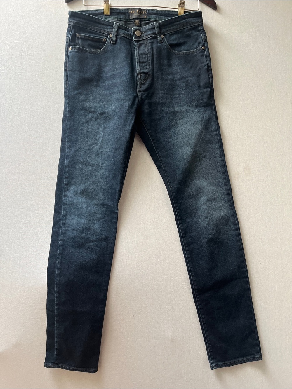 Ted Baker London Dark Wash Slim Fit Stretch Denim Men's Jeans 30